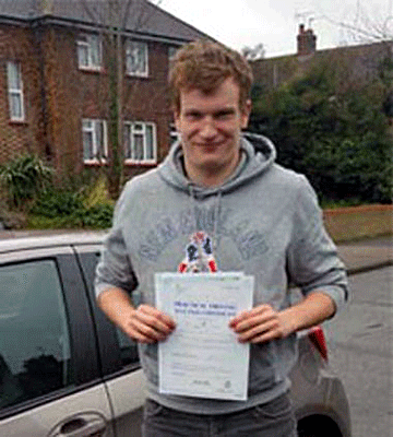 Well done Andrew after driving lessons at
Orpington Alpha 1 Driving School with one of our driving instructors