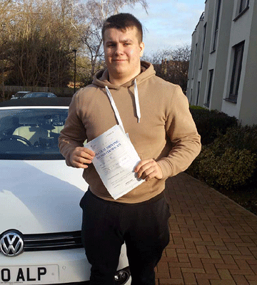 Well done Billy after driving lessons at 
Orpington Alpha 1 Driving School - another first time test pass
